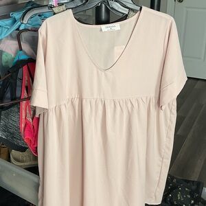 Zenana Outfitters Light Pink Blouse